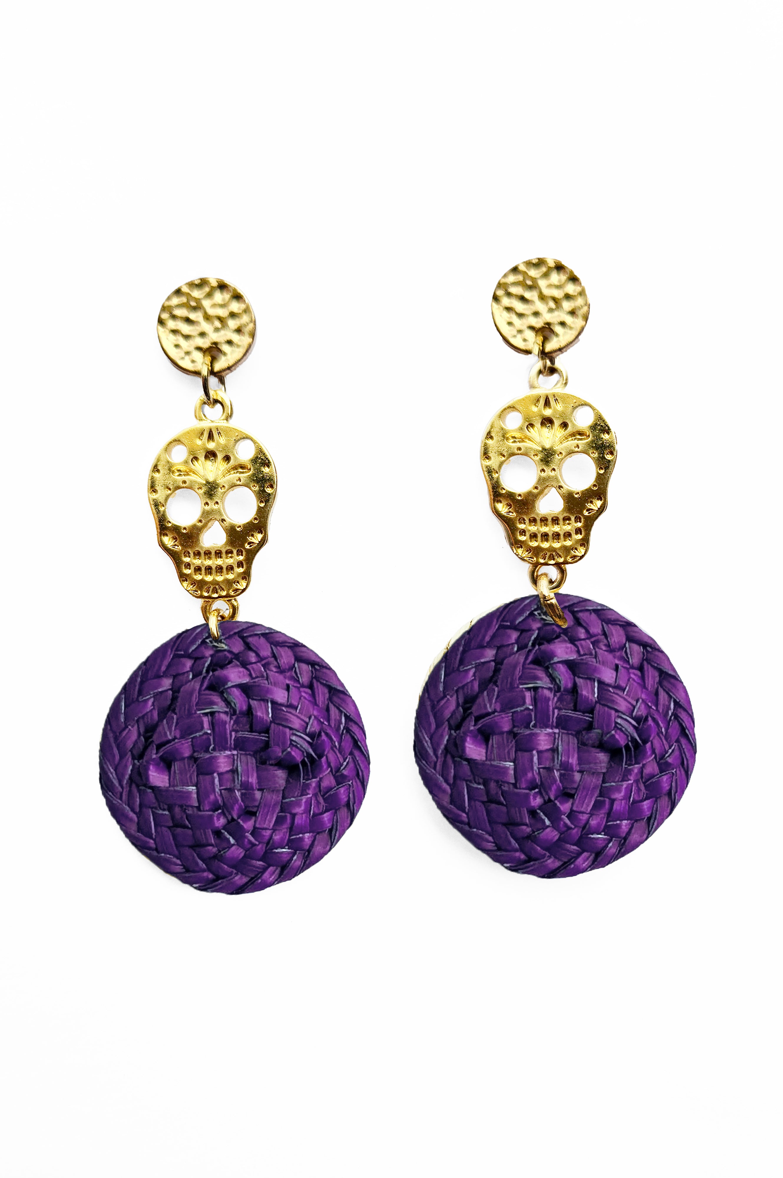 Aretes Calavera redondos