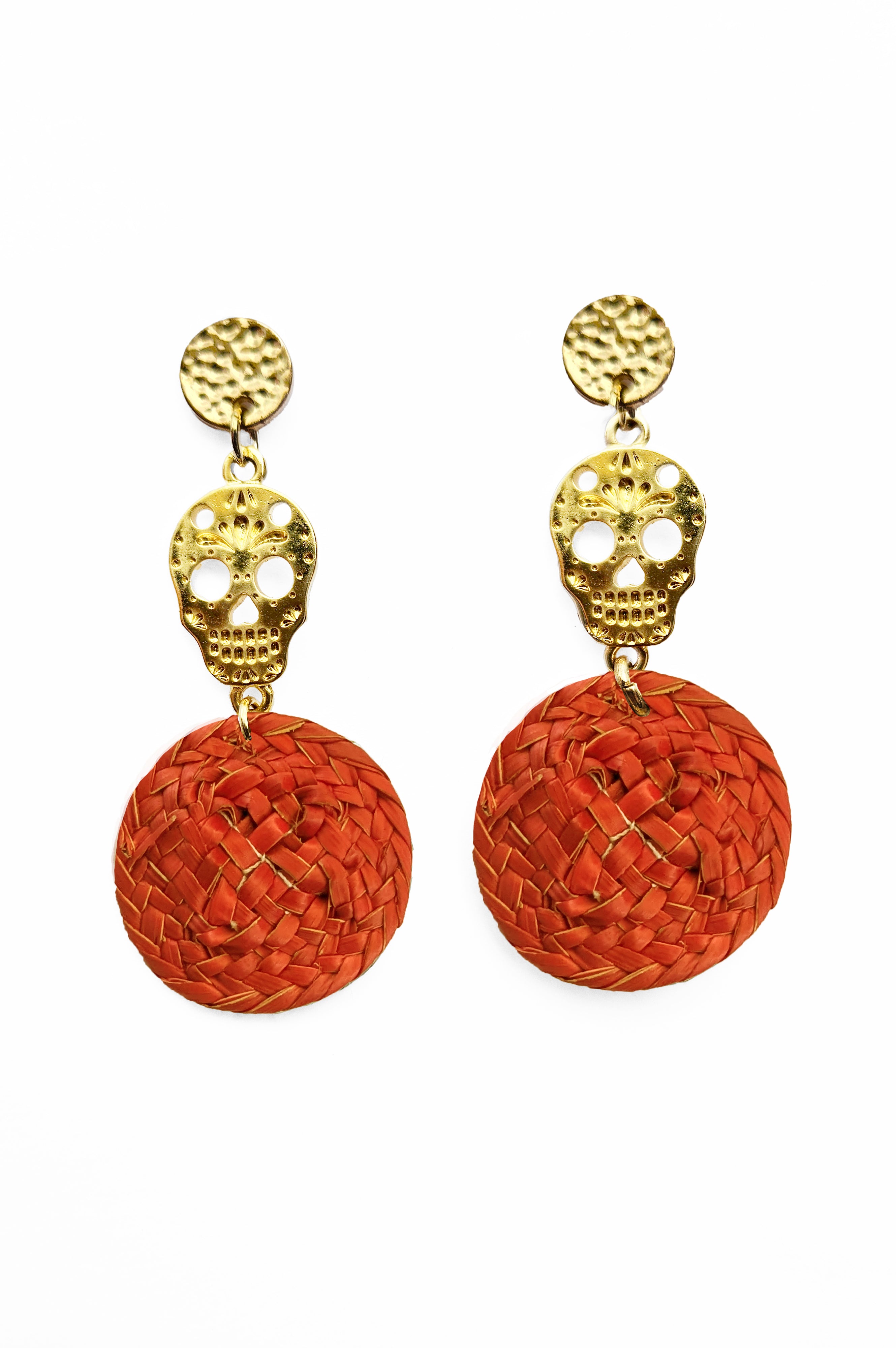 Aretes Calavera redondos