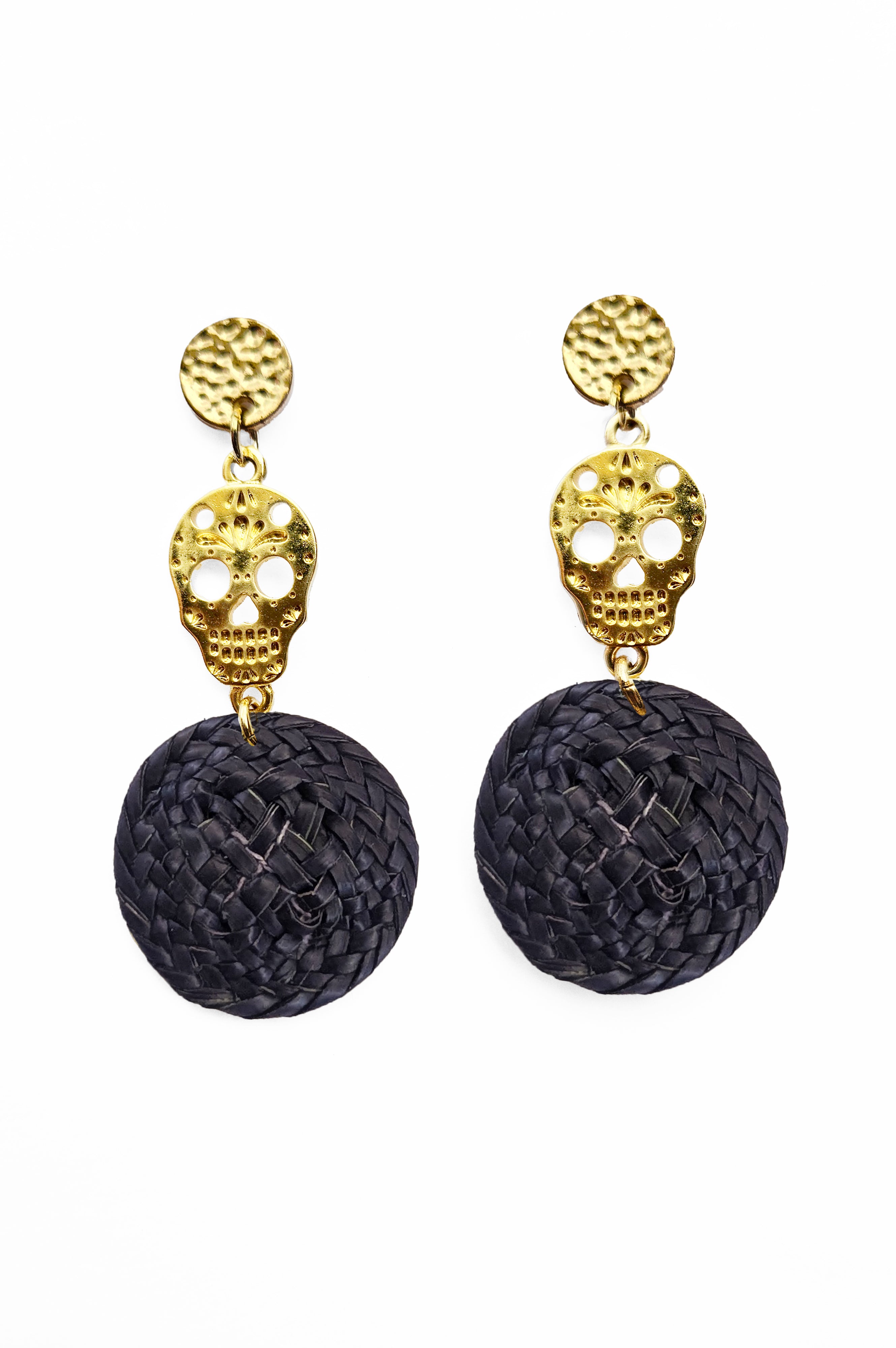 Aretes Calavera redondos
