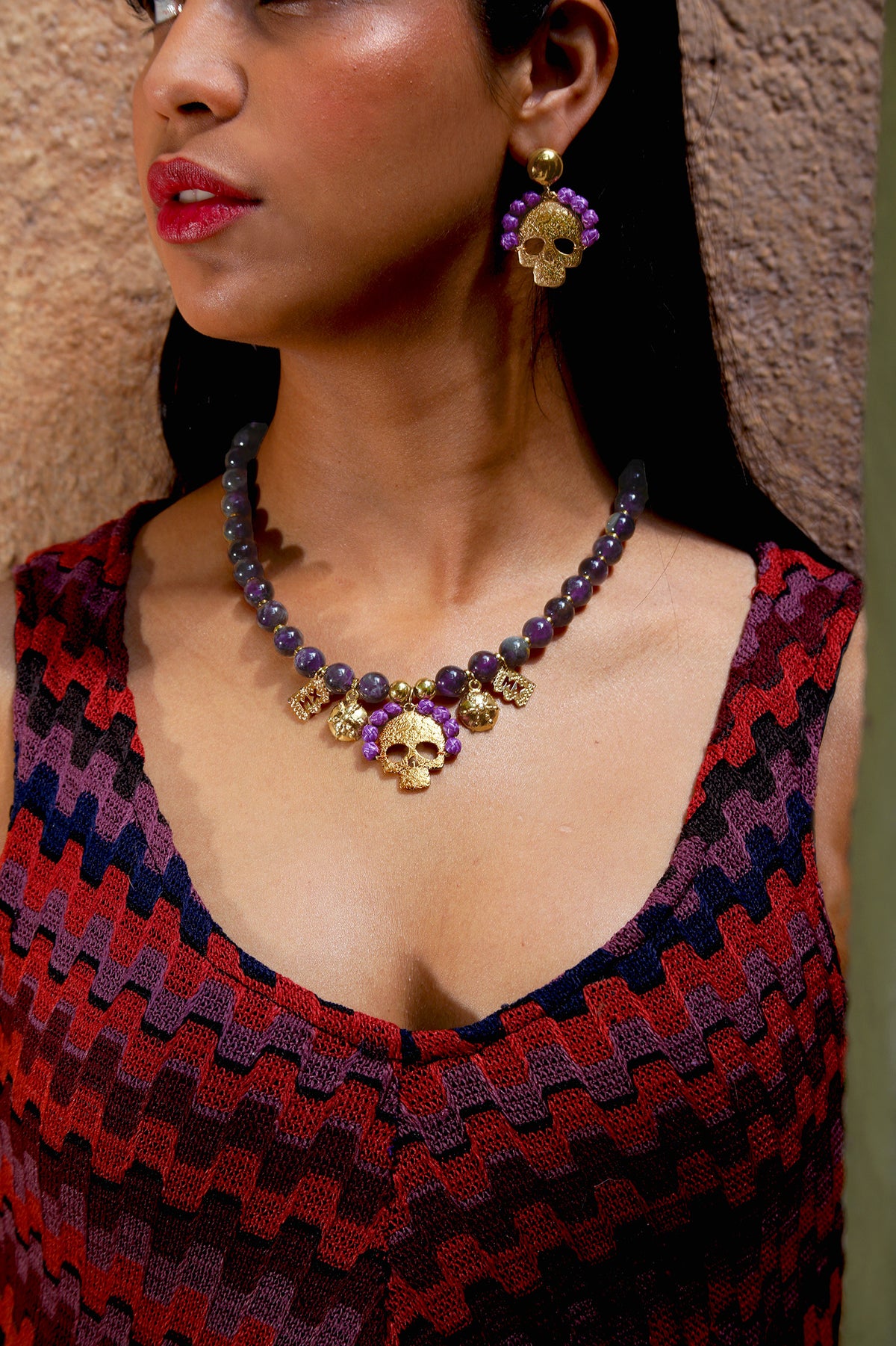 Aretes Calavera Oaxqueña