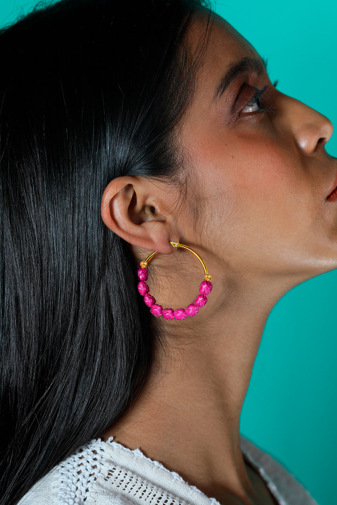 Lupita Small Palm Hoop Earrings