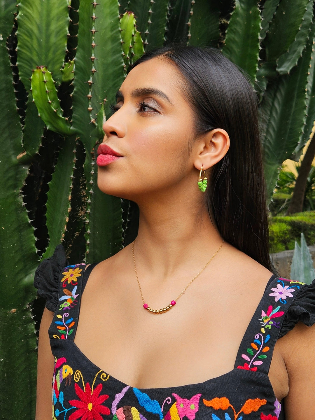 Arracadas Lupita Chicas + Collar Estela