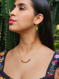 Arracadas Lupita Chicas + Collar Estela