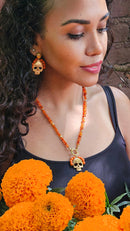 Collar Calavera Naranja