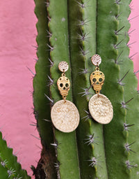 Aretes Calavera redondos