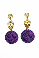 Aretes Calavera redondos