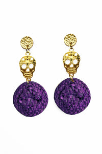 Aretes Calavera redondos