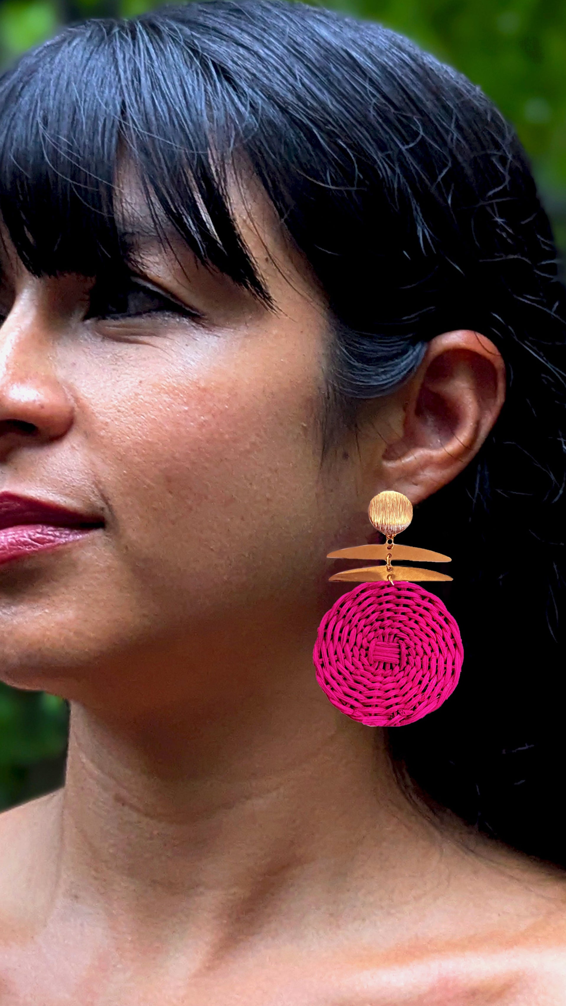 July wicker earrings