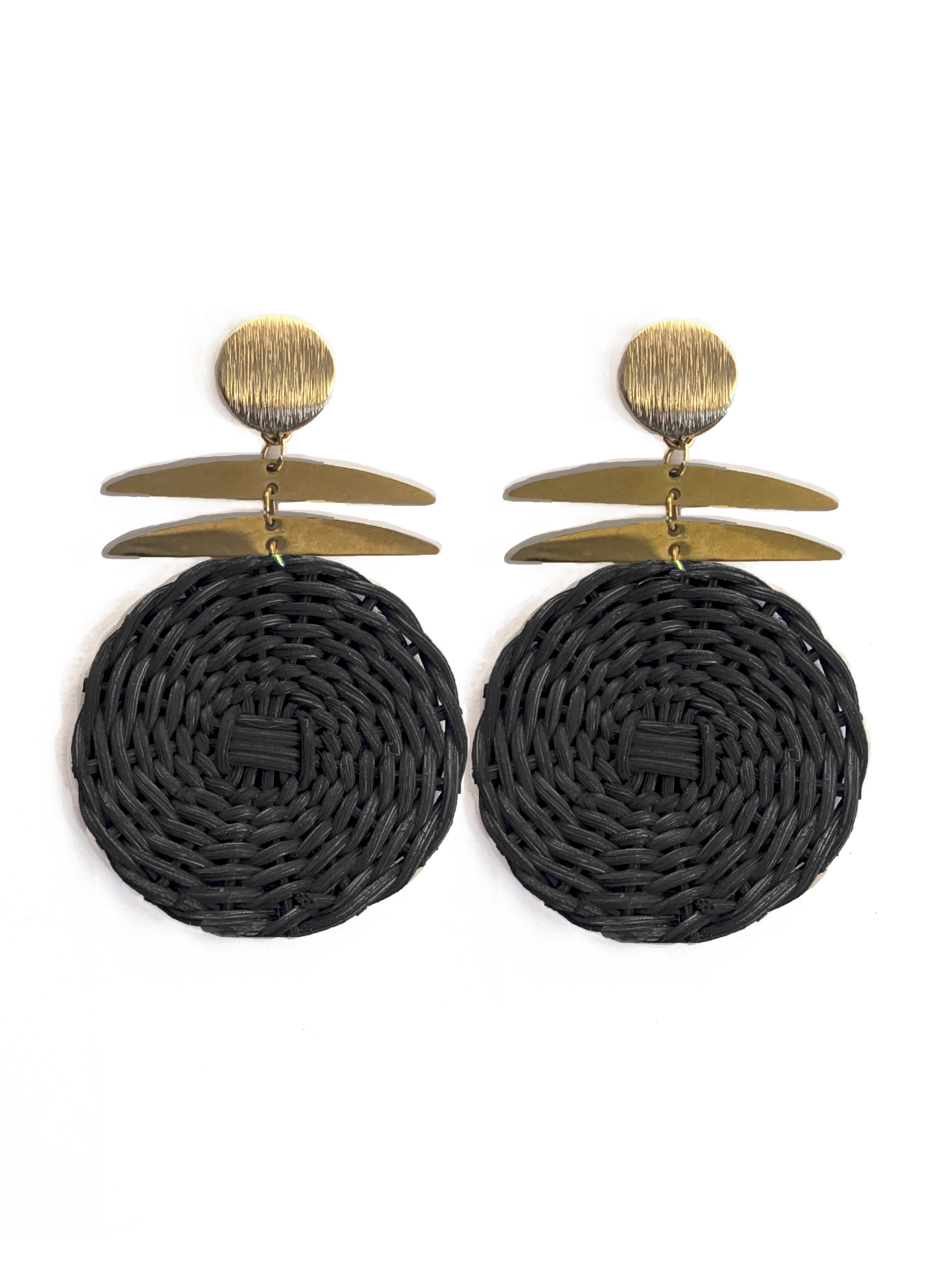 July wicker earrings