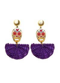 Aretes Calavera colorida