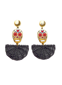 Aretes Calavera colorida