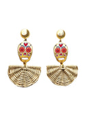 Aretes Calavera colorida