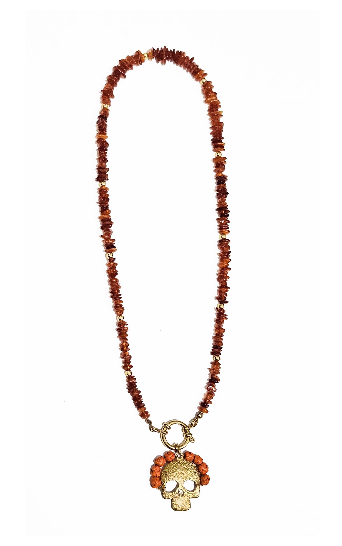Collar Calavera Naranja