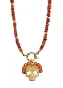 Collar Calavera Naranja
