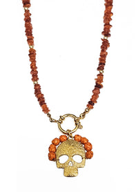 Collar Calavera Naranja