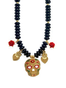 Collar Calavera Floreada
