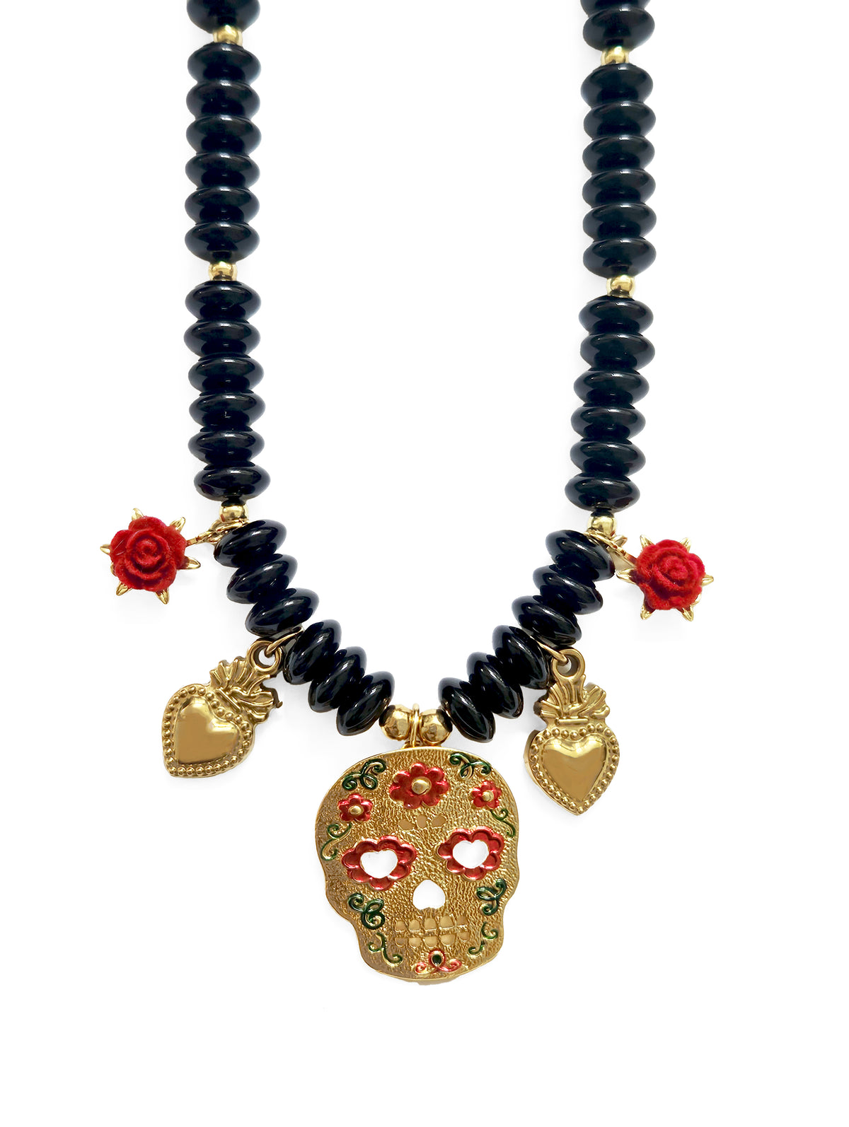 Collar Calavera Floreada