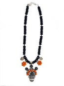 Collar Calavera Naranja Grande