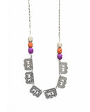 Collar Papel Picado Plata Completo