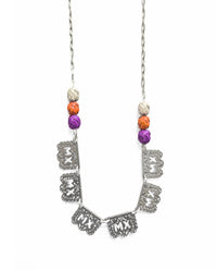 Collar Papel Picado Plata Completo