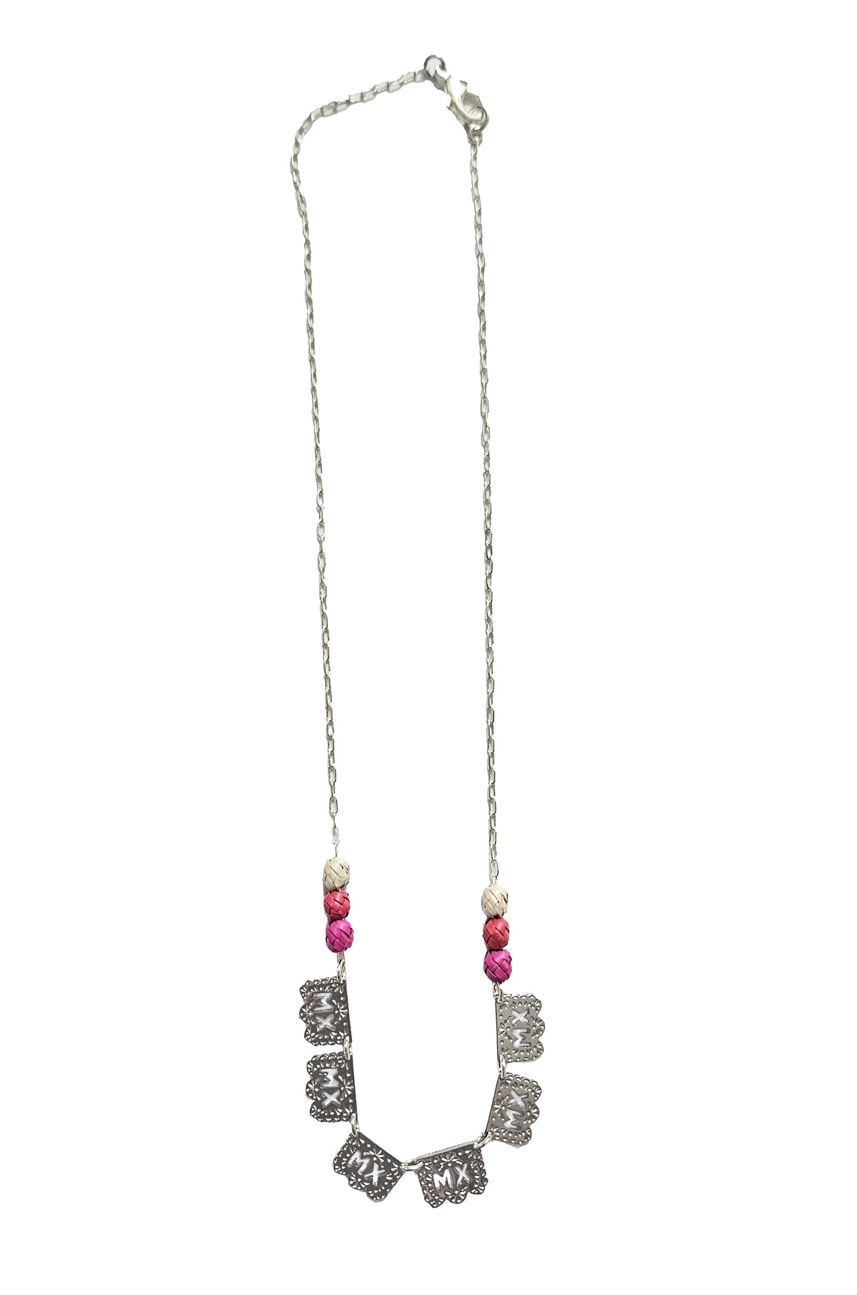 Collar Papel Picado Plata Completo