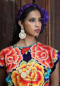 Sarai wicker earrings