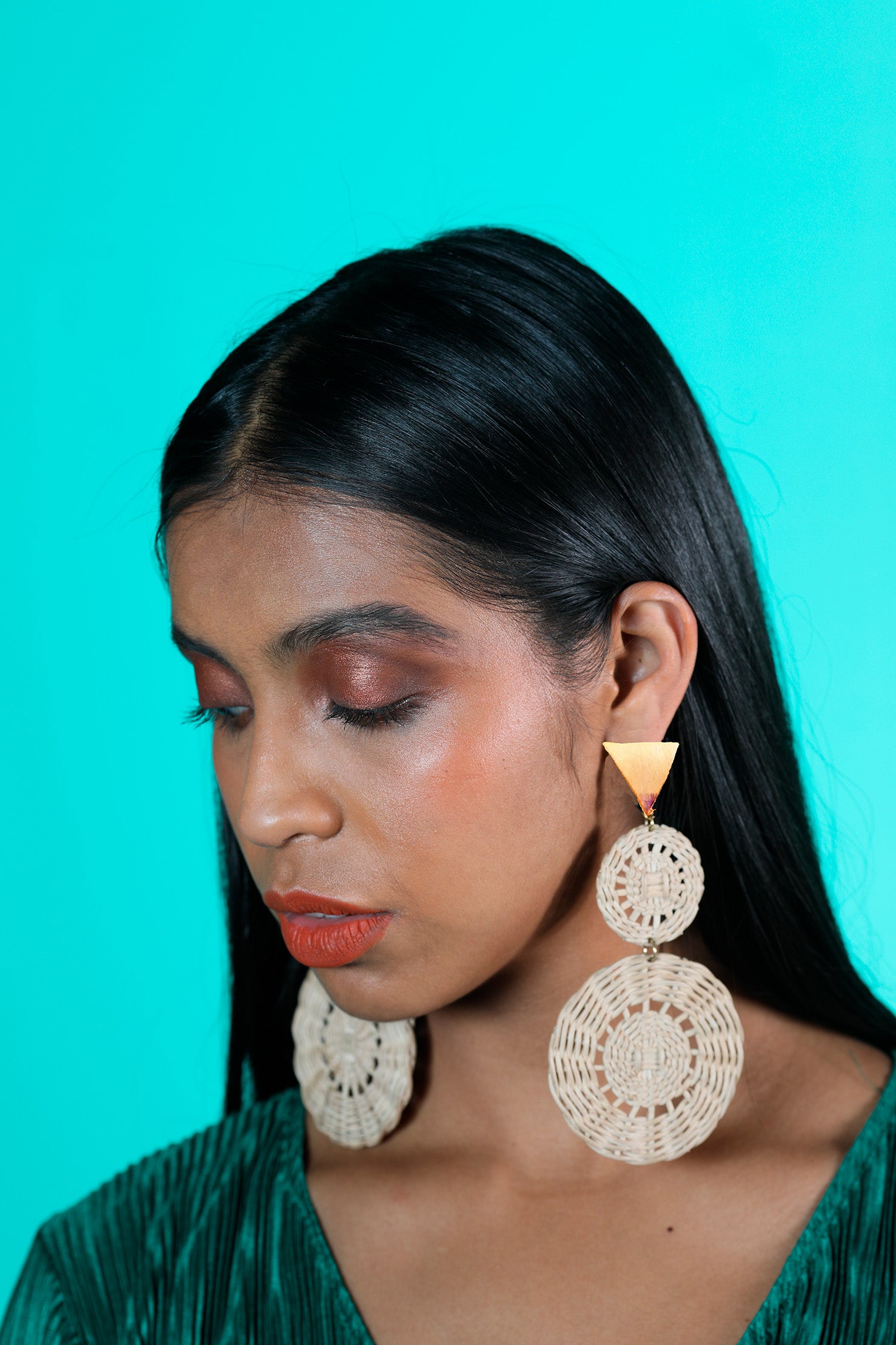 Silvia wicker earrings