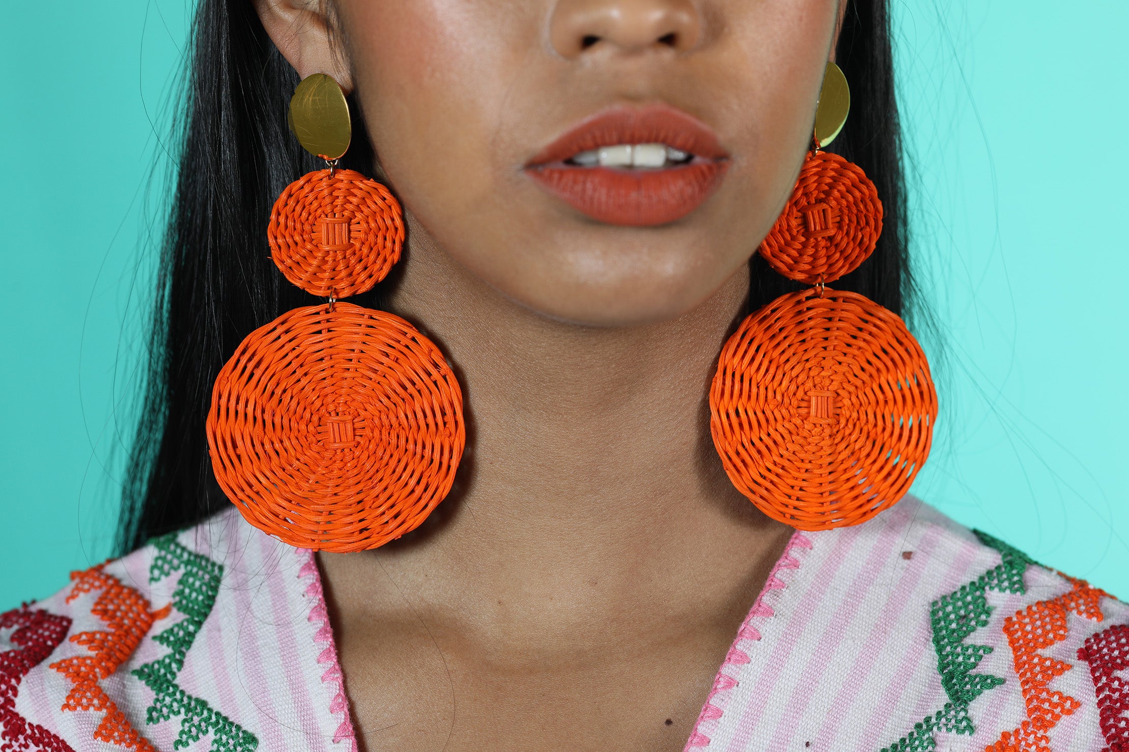 Renata wicker earrings