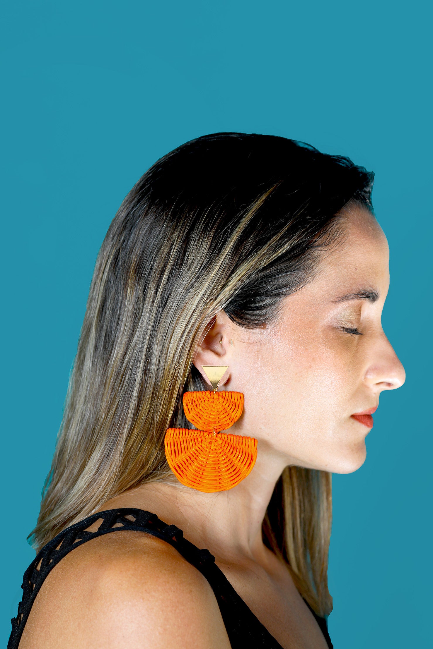 Karla wicker earrings