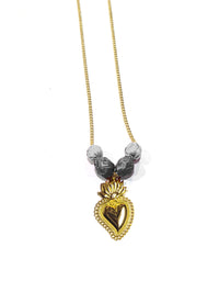 Sacred Heart Palm Necklace