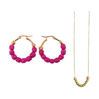 Arracadas Lupita Chicas + Collar Estela