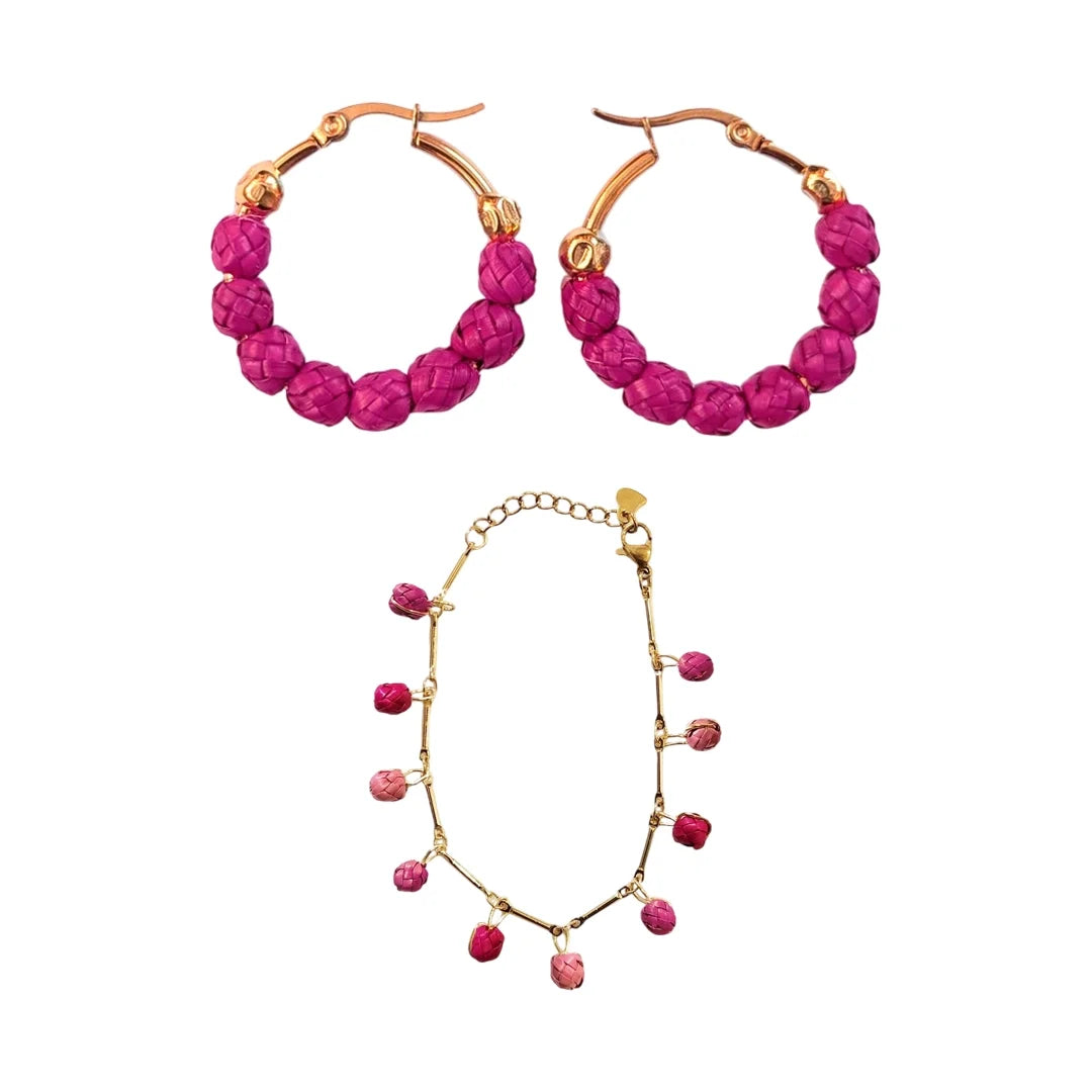 Arracadas Lupita + Pulsera Claudia